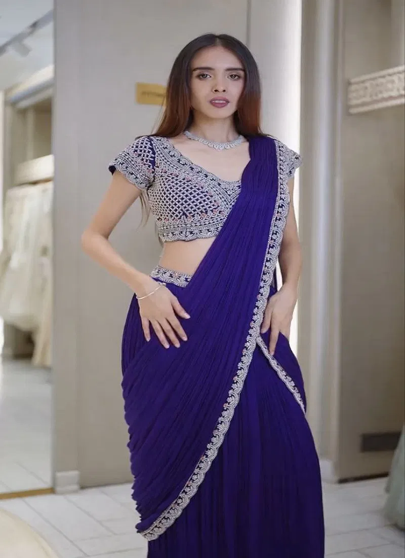 Beautiful Chinon Ready by Bt 7078 To Wear Lehenga Saree Collection Catalog